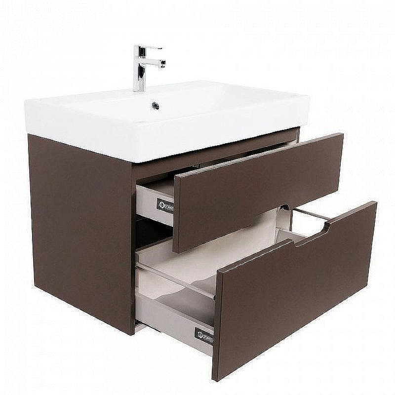 Тумба под раковину Creto Malibu 80 7-1078C подвесная Chocolate, купить, цена, заказать, магазин, доставка, скидка, промокод, купить, цена, заказать, магазин, доставка, скидка, промокод