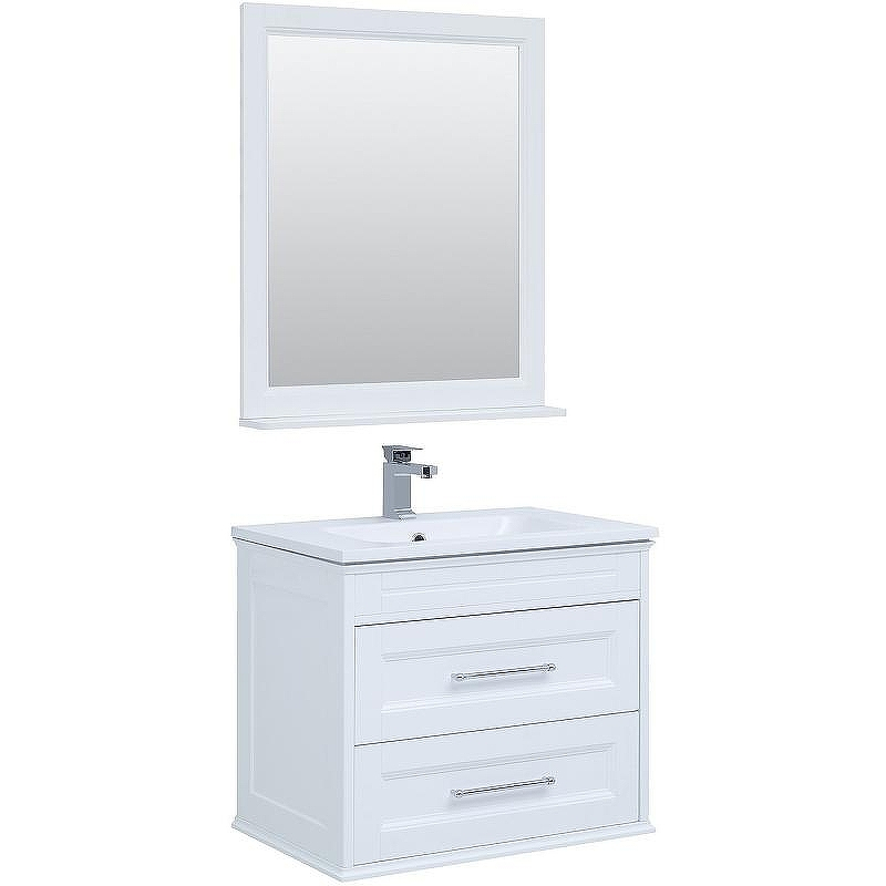 Тумба с раковиной Aquanet Бостон 80 260664 подвесная Белый матовый, купить, цена, заказать, магазин, доставка, скидка, промокод, купить, цена, заказать, магазин, доставка, скидка, промокод