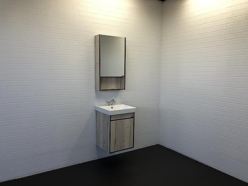 Зеркальный шкаф Comforty Вена 45 00-00006652 Дуб дымчатый, купить, цена, заказать, магазин, доставка, скидка, промокод, купить, цена, заказать, магазин, доставка, скидка, промокод