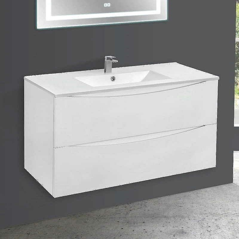 Тумба под раковину Vincea Mia 120 VMC-2MC120GW подвесная G.White, купить, цена, заказать, магазин, доставка, скидка, промокод, купить, цена, заказать, магазин, доставка, скидка, промокод