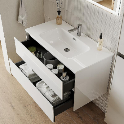 Тумба под раковину Sancos Cento 80 CN80W подвесная Белый глянец