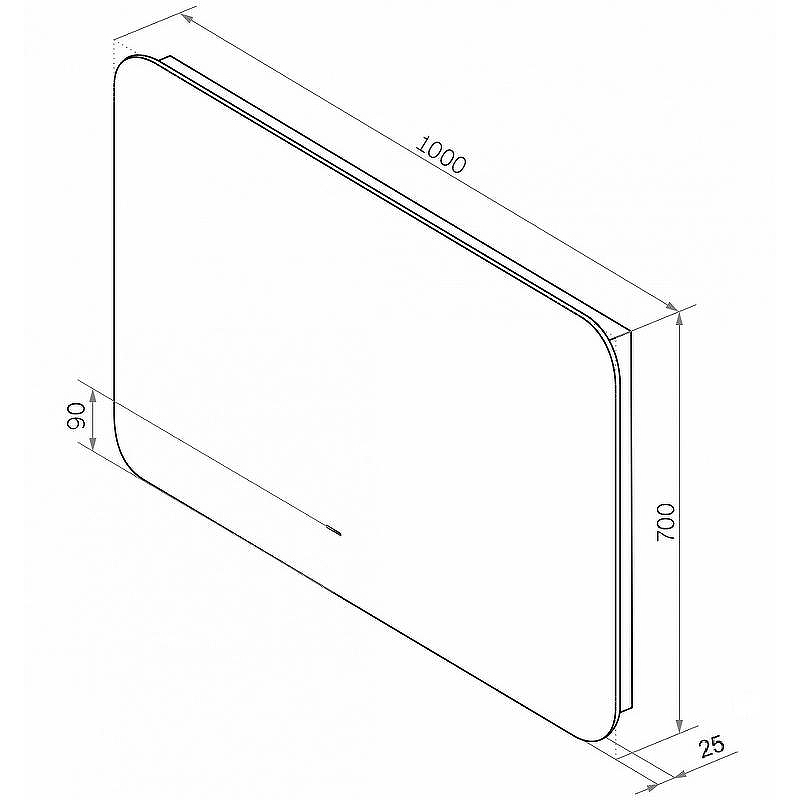 Зеркало Sintesi Salerno 100 SIN-SPEC-SALERNO-100 с подсветкой с подогревом с бесконтактным выключателем, купить, цена, заказать, магазин, доставка, скидка, промокод, купить, цена, заказать, магазин, доставка, скидка, промокод