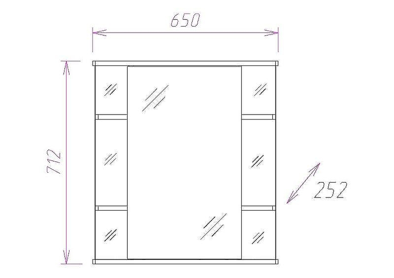 Зеркальный шкаф Onika Глория 65.02 R 206507 с подсветкой Белый, купить, цена, заказать, магазин, доставка, скидка, промокод, купить, цена, заказать, магазин, доставка, скидка, промокод