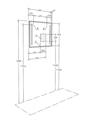 Зеркало Aquaton Отель 80 1A101302OT010 с подсветкой с функцией антипар