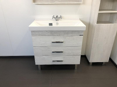 Тумба с раковиной Comforty Никосия 80Н 00004142204 Дуб белый