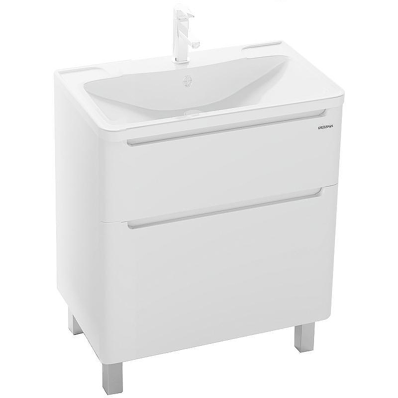 Тумба под раковину Grossman Адель 70 107005 Белая, купить, цена, заказать, магазин, доставка, скидка, промокод, купить, цена, заказать, магазин, доставка, скидка, промокод