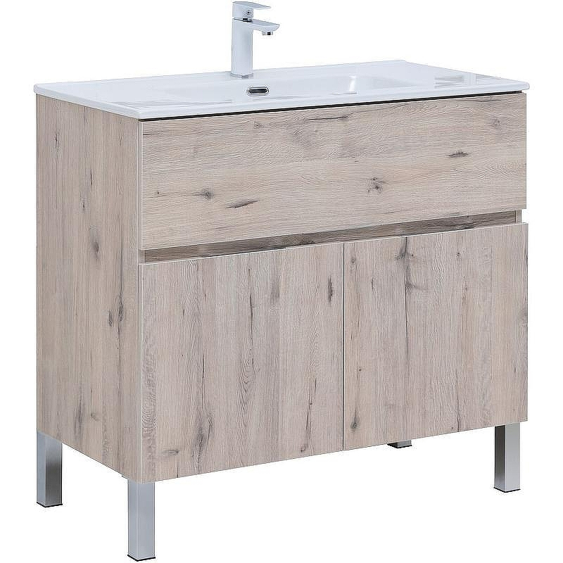 Тумба под раковину Aquanet Алвита New 90 303912 Дуб веллингтон белый, купить, цена, заказать, магазин, доставка, скидка, промокод, купить, цена, заказать, магазин, доставка, скидка, промокод