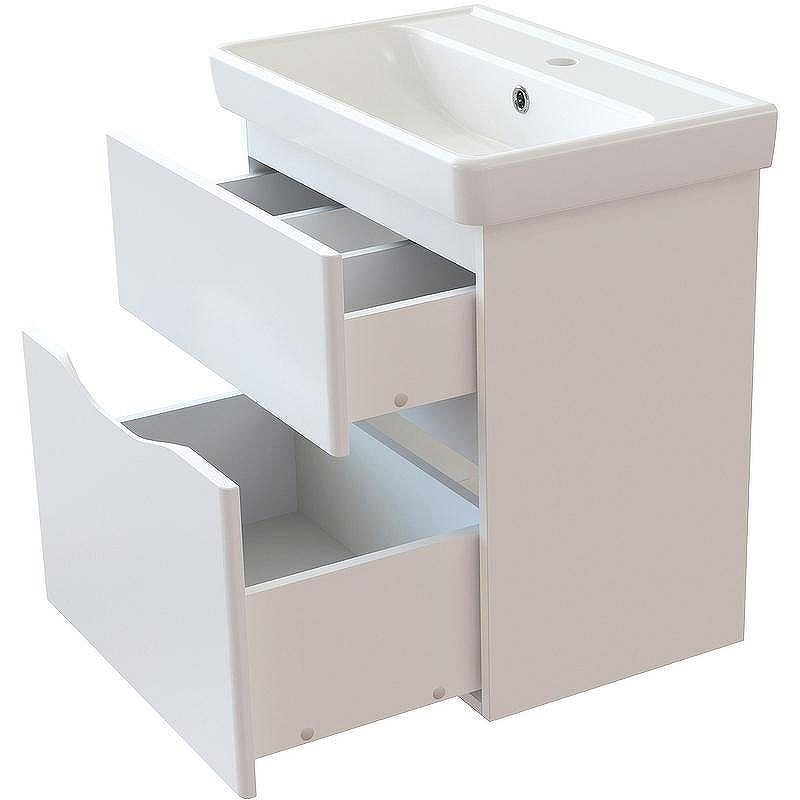 Тумба с раковиной Orange Topline-Marseille 60 TPMS60+RA подвесная Белый глянец, купить, цена, заказать, магазин, доставка, скидка, промокод, купить, цена, заказать, магазин, доставка, скидка, промокод