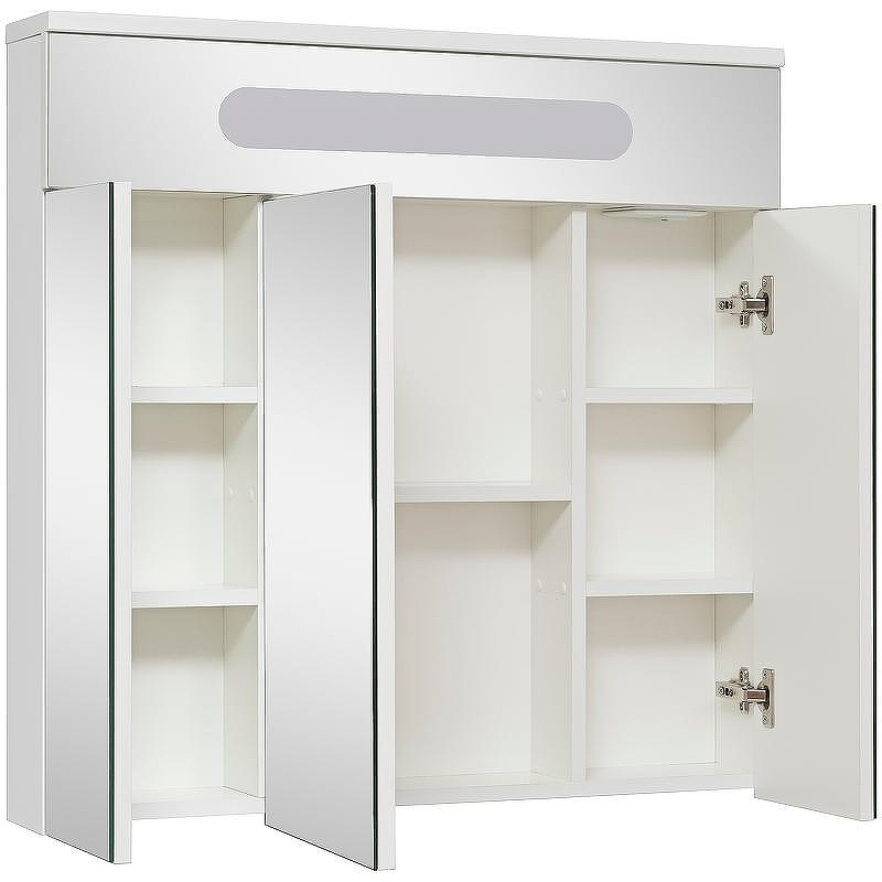 Зеркальный шкаф Aqua de Marco Olivia 80 1080COLI с подсветкой Белый, купить, цена, заказать, магазин, доставка, скидка, промокод, купить, цена, заказать, магазин, доставка, скидка, промокод