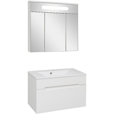 Зеркальный шкаф Aqua de Marco Olivia 80 1080COLI с подсветкой Белый