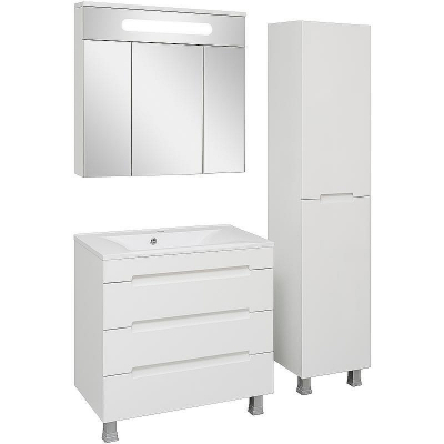 Зеркальный шкаф Aqua de Marco Olivia 80 1080COLI с подсветкой Белый