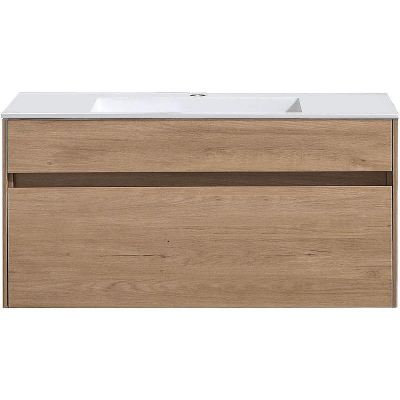 Тумба под раковину Vincea Chiara 100 VMC-2C100NO подвесная N.Oak