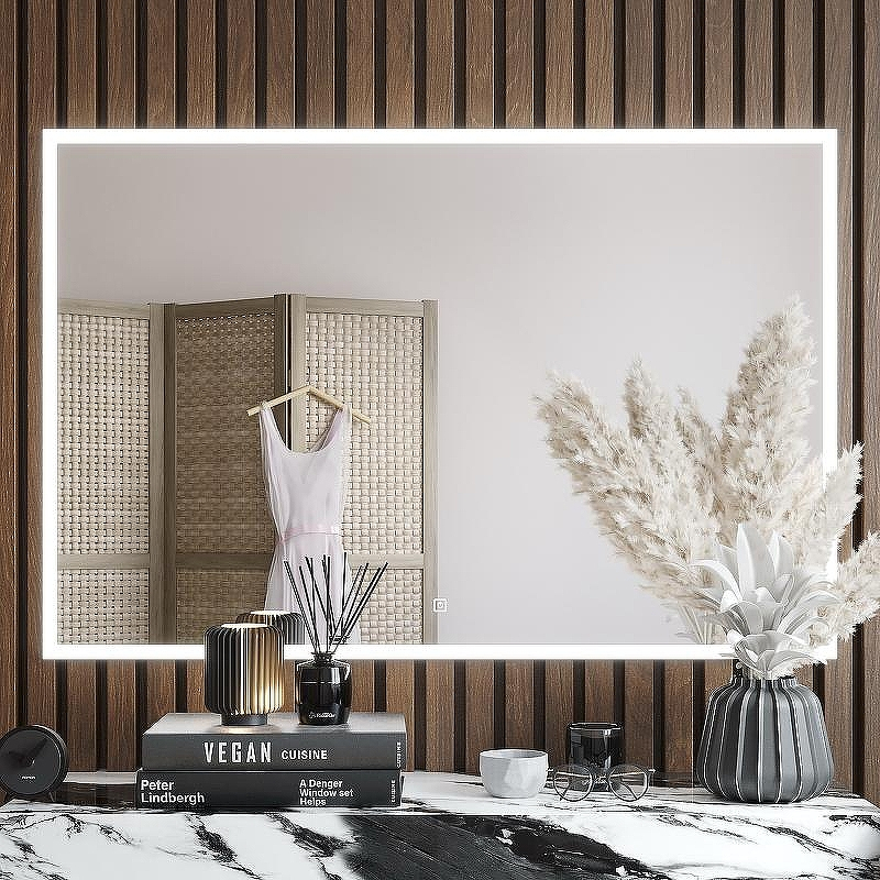 Зеркало Bond Cube 120x80 M44ZE-12080 с подсветкой с сенсорным выключателем, купить, цена, заказать, магазин, доставка, скидка, промокод, купить, цена, заказать, магазин, доставка, скидка, промокод