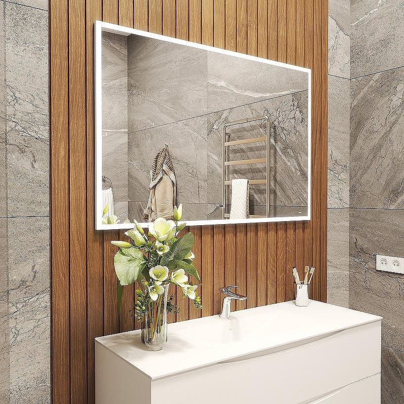 Зеркало Bond Cube 120x80 M44ZE-12080 с подсветкой с сенсорным выключателем, купить, цена, заказать, магазин, доставка, скидка, промокод, купить, цена, заказать, магазин, доставка, скидка, промокод