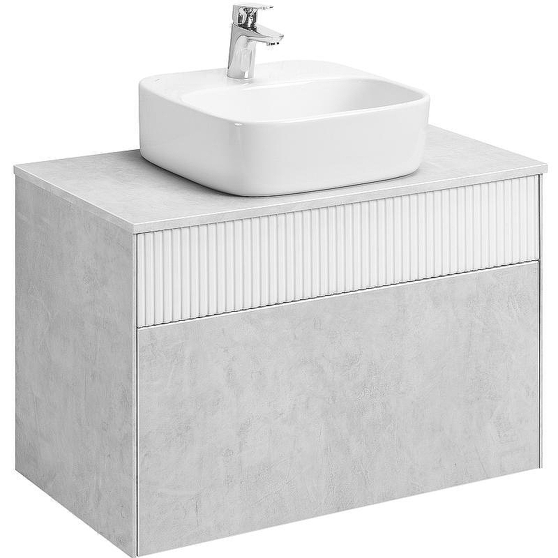 Тумба под раковину Aquaton Марбл 80 1A276201MH4C0 подвесная Слэйт Белый матовый, купить, цена, заказать, магазин, доставка, скидка, промокод, купить, цена, заказать, магазин, доставка, скидка, промокод