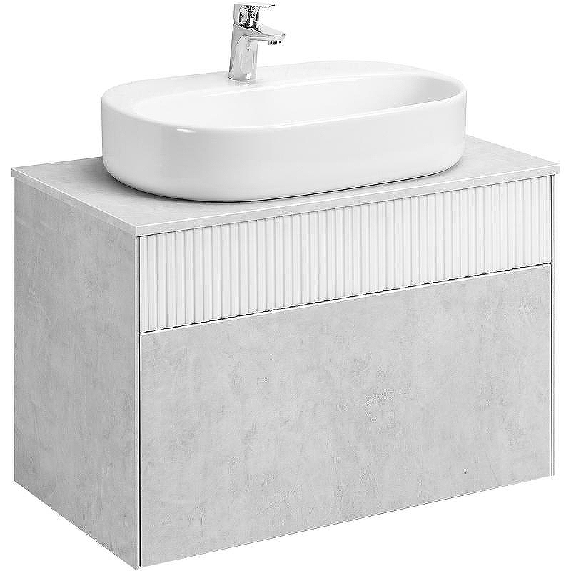 Тумба под раковину Aquaton Марбл 80 1A276201MH4C0 подвесная Слэйт Белый матовый, купить, цена, заказать, магазин, доставка, скидка, промокод, купить, цена, заказать, магазин, доставка, скидка, промокод