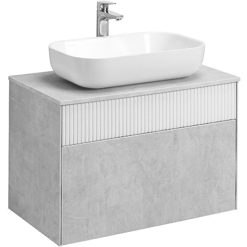 Тумба под раковину Aquaton Марбл 80 1A276201MH4C0 подвесная Слэйт Белый матовый, купить, цена, заказать, магазин, доставка, скидка, промокод, купить, цена, заказать, магазин, доставка, скидка, промокод