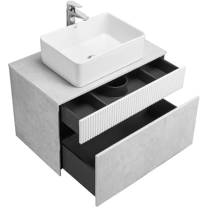 Тумба под раковину Aquaton Марбл 80 1A276201MH4C0 подвесная Слэйт Белый матовый, купить, цена, заказать, магазин, доставка, скидка, промокод, купить, цена, заказать, магазин, доставка, скидка, промокод