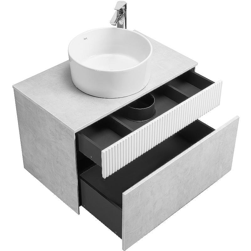 Тумба под раковину Aquaton Марбл 80 1A276201MH4C0 подвесная Слэйт Белый матовый, купить, цена, заказать, магазин, доставка, скидка, промокод, купить, цена, заказать, магазин, доставка, скидка, промокод