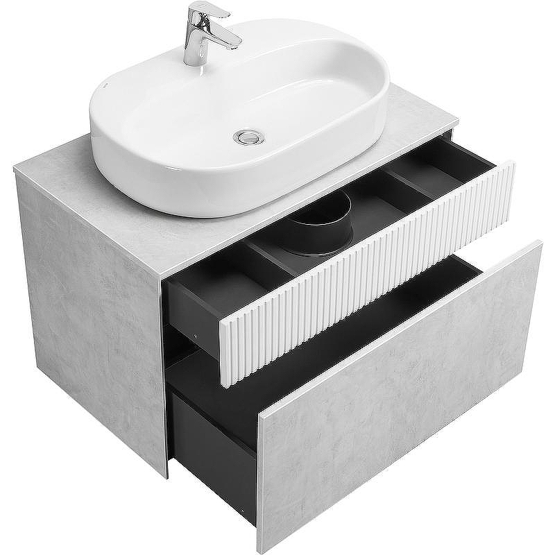 Тумба под раковину Aquaton Марбл 80 1A276201MH4C0 подвесная Слэйт Белый матовый, купить, цена, заказать, магазин, доставка, скидка, промокод, купить, цена, заказать, магазин, доставка, скидка, промокод