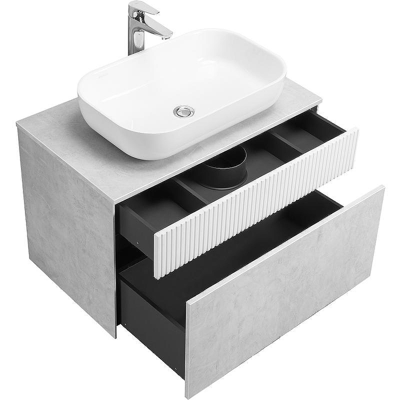 Тумба под раковину Aquaton Марбл 80 1A276201MH4C0 подвесная Слэйт Белый матовый, купить, цена, заказать, магазин, доставка, скидка, промокод, купить, цена, заказать, магазин, доставка, скидка, промокод