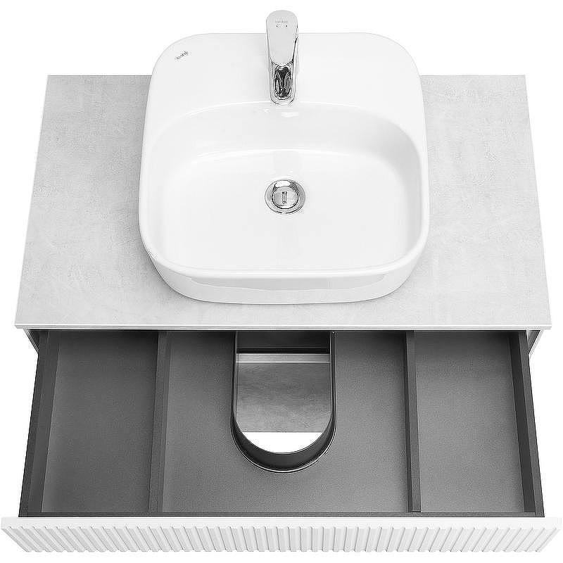 Тумба под раковину Aquaton Марбл 80 1A276201MH4C0 подвесная Слэйт Белый матовый, купить, цена, заказать, магазин, доставка, скидка, промокод, купить, цена, заказать, магазин, доставка, скидка, промокод