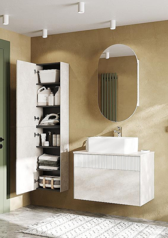 Тумба под раковину Aquaton Марбл 80 1A276201MH4C0 подвесная Слэйт Белый матовый, купить, цена, заказать, магазин, доставка, скидка, промокод, купить, цена, заказать, магазин, доставка, скидка, промокод