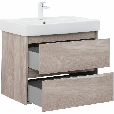 Тумба под раковину Aquanet Nova Lite 75 287885 подвесная Орех светлый