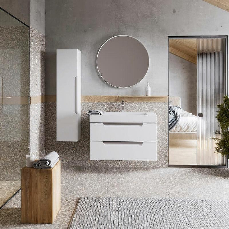 Тумба под раковину Aqwella Cube 70 CUB0107W подвесная Белая матовая, купить, цена, заказать, магазин, доставка, скидка, промокод, купить, цена, заказать, магазин, доставка, скидка, промокод