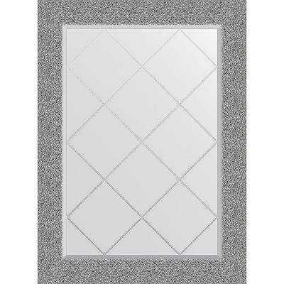 Зеркало Evoform Exclusive-G 104х76 BY 4195 с гравировкой в багетной раме - Чеканка серебряная 90