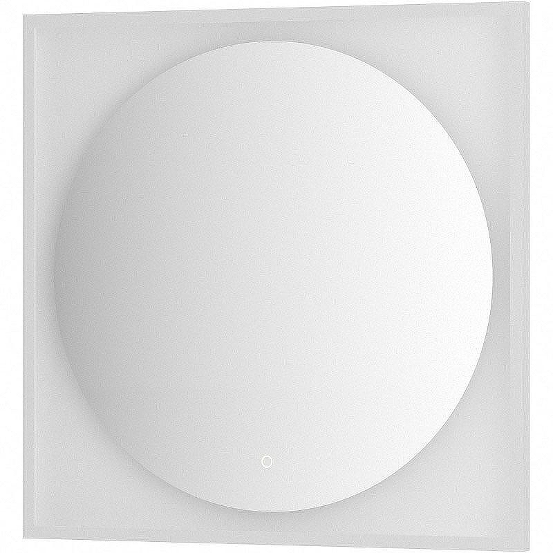 Зеркало Defesto Eclipce 80х80 DF 2238S с подсветкой 18W-3000К/в багетной раме/Сенсорный выключатель/Теплый белый свет/Белая рама, купить, цена, заказать, магазин, доставка, скидка, промокод, купить, цена, заказать, магазин, доставка, скидка, промокод