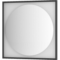 Зеркало Defesto Eclipce 80х80 DF 2233 с подсветкой 18W-3000К/в багетной раме/Без выключателя/Теплый белый свет/Черная рама, купить, цена, заказать, магазин, доставка, скидка, промокод, купить, цена, заказать, магазин, доставка, скидка, промокод