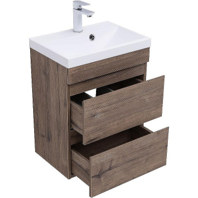 Тумба под раковину Aquanet Нота New 50 334190 подвесная Дуб веллингтон табак