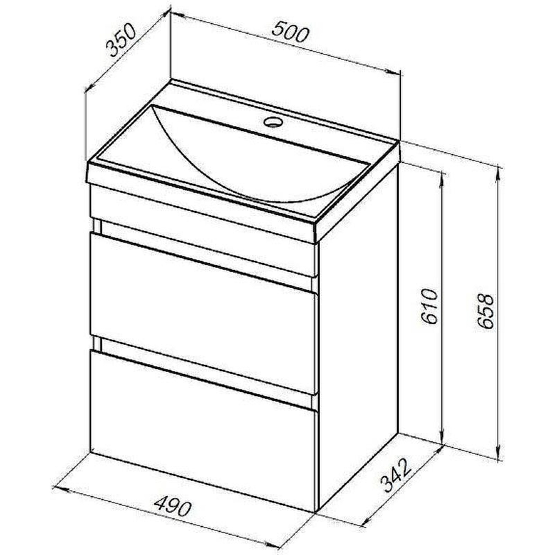 Тумба под раковину Aquanet Нота New 50 334190 подвесная Дуб веллингтон табак, купить, цена, заказать, магазин, доставка, скидка, промокод, купить, цена, заказать, магазин, доставка, скидка, промокод