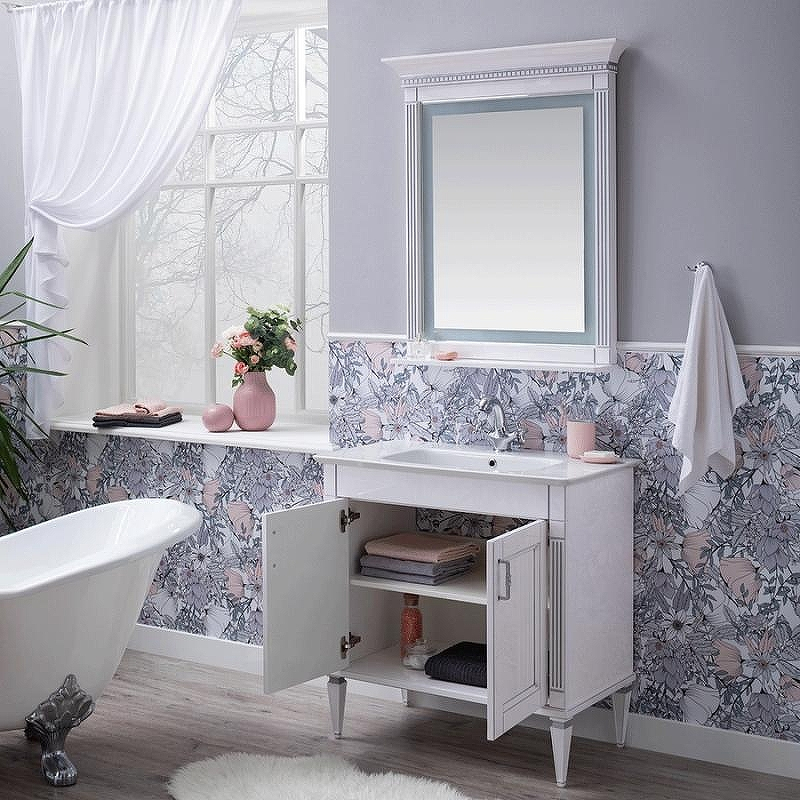 Комплект мебели для ванной Aquanet Селена 105 233125 Белый Серебро, купить, цена, заказать, магазин, доставка, скидка, промокод, купить, цена, заказать, магазин, доставка, скидка, промокод