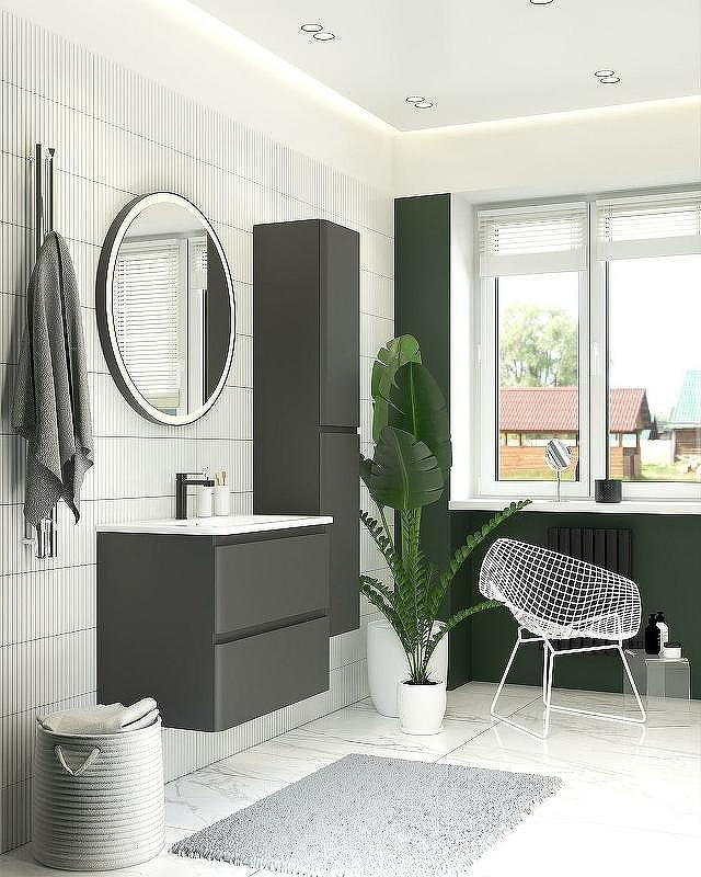 Тумба под раковину Aquanet Эмбер 105 330470 подвесная Черная матовая, купить, цена, заказать, магазин, доставка, скидка, промокод, купить, цена, заказать, магазин, доставка, скидка, промокод