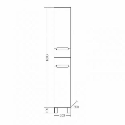 Шкаф пенал СанТа Лондон 30 524008 Белый