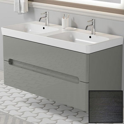 Тумба с раковиной SanVit Форма 120 kforma1201 с фактурой под дерево подвесная Венге