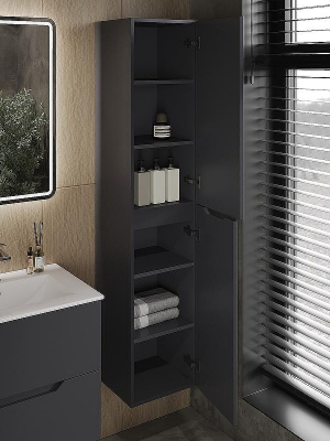 Шкаф пенал Orange Line 35 Li-35Pug подвесной Графит матовый