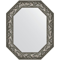 Зеркало Evoform Polygon 78х63 BY 7226 в багетной раме - Византия серебро 99, купить, цена, заказать, магазин, доставка, скидка, промокод, купить, цена, заказать, магазин, доставка, скидка, промокод