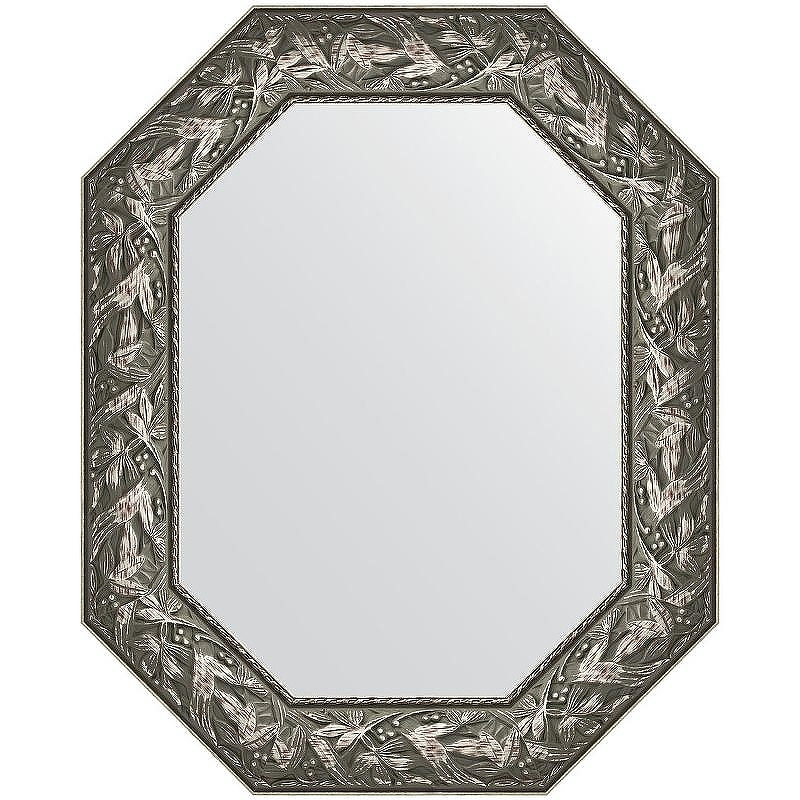 Зеркало Evoform Polygon 78х63 BY 7226 в багетной раме - Византия серебро 99, купить, цена, заказать, магазин, доставка, скидка, промокод, купить, цена, заказать, магазин, доставка, скидка, промокод