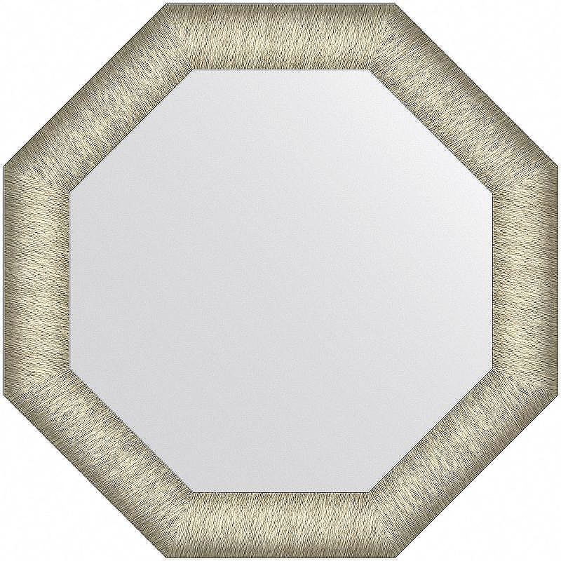 Зеркало Evoform Octagon 50x50 BY 7421 в багетной раме - Брашированное серебро 59, купить, цена, заказать, магазин, доставка, скидка, промокод, купить, цена, заказать, магазин, доставка, скидка, промокод