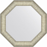 Зеркало Evoform Octagon 50x50 BY 7421 в багетной раме - Брашированное серебро 59, купить, цена, заказать, магазин, доставка, скидка, промокод, купить, цена, заказать, магазин, доставка, скидка, промокод