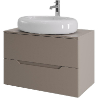 Тумба с раковиной Orange Line 80 Li-80TuLMDF+B08-640W подвесная Латте матовый, купить, цена, заказать, магазин, доставка, скидка, промокод, купить, цена, заказать, магазин, доставка, скидка, промокод