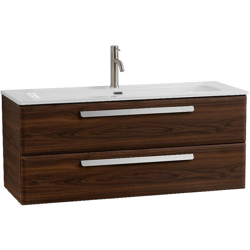 Тумба под раковину Cezares Eco-Cer-N 120 ECO-CER-N-1200-2C-SO-NCS-P подвесная Орех шоколад Софт без ручек, купить, цена, заказать, магазин, доставка, скидка, промокод, купить, цена, заказать, магазин, доставка, скидка, промокод