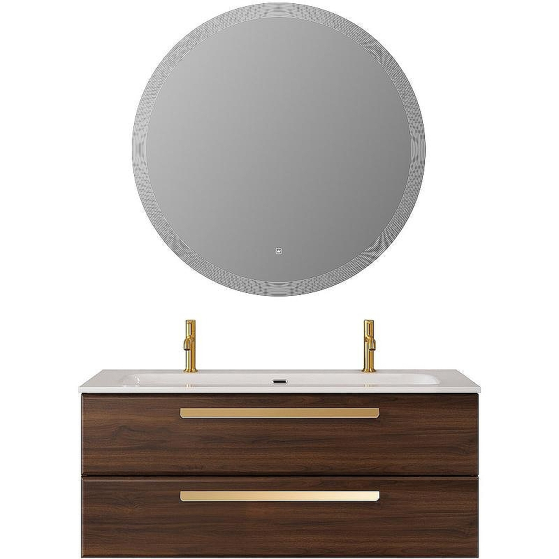 Тумба под раковину Cezares Eco-Cer-N 120 ECO-CER-N-1200-2C-SO-NCS-P подвесная Орех шоколад Софт без ручек, купить, цена, заказать, магазин, доставка, скидка, промокод, купить, цена, заказать, магазин, доставка, скидка, промокод