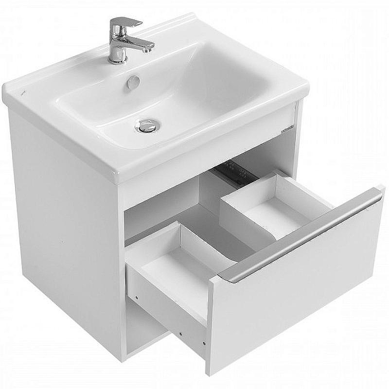 Тумба под раковину Aquaton Хоуп 60 1A287201HP2B0 подвесная Белая матовая, купить, цена, заказать, магазин, доставка, скидка, промокод, купить, цена, заказать, магазин, доставка, скидка, промокод