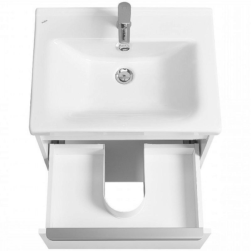 Тумба под раковину Aquaton Хоуп 60 1A287201HP2B0 подвесная Белая матовая, купить, цена, заказать, магазин, доставка, скидка, промокод, купить, цена, заказать, магазин, доставка, скидка, промокод