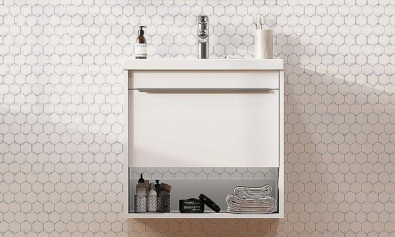 Тумба под раковину Aquaton Хоуп 60 1A287201HP2B0 подвесная Белая матовая, купить, цена, заказать, магазин, доставка, скидка, промокод, купить, цена, заказать, магазин, доставка, скидка, промокод