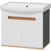 Тумба с раковиной Misty Сканди 60 УТ000023184 подвесная Белый Дуб крафт золотой Антрацит, купить, цена, заказать, магазин, доставка, скидка, промокод, купить, цена, заказать, магазин, доставка, скидка, промокод